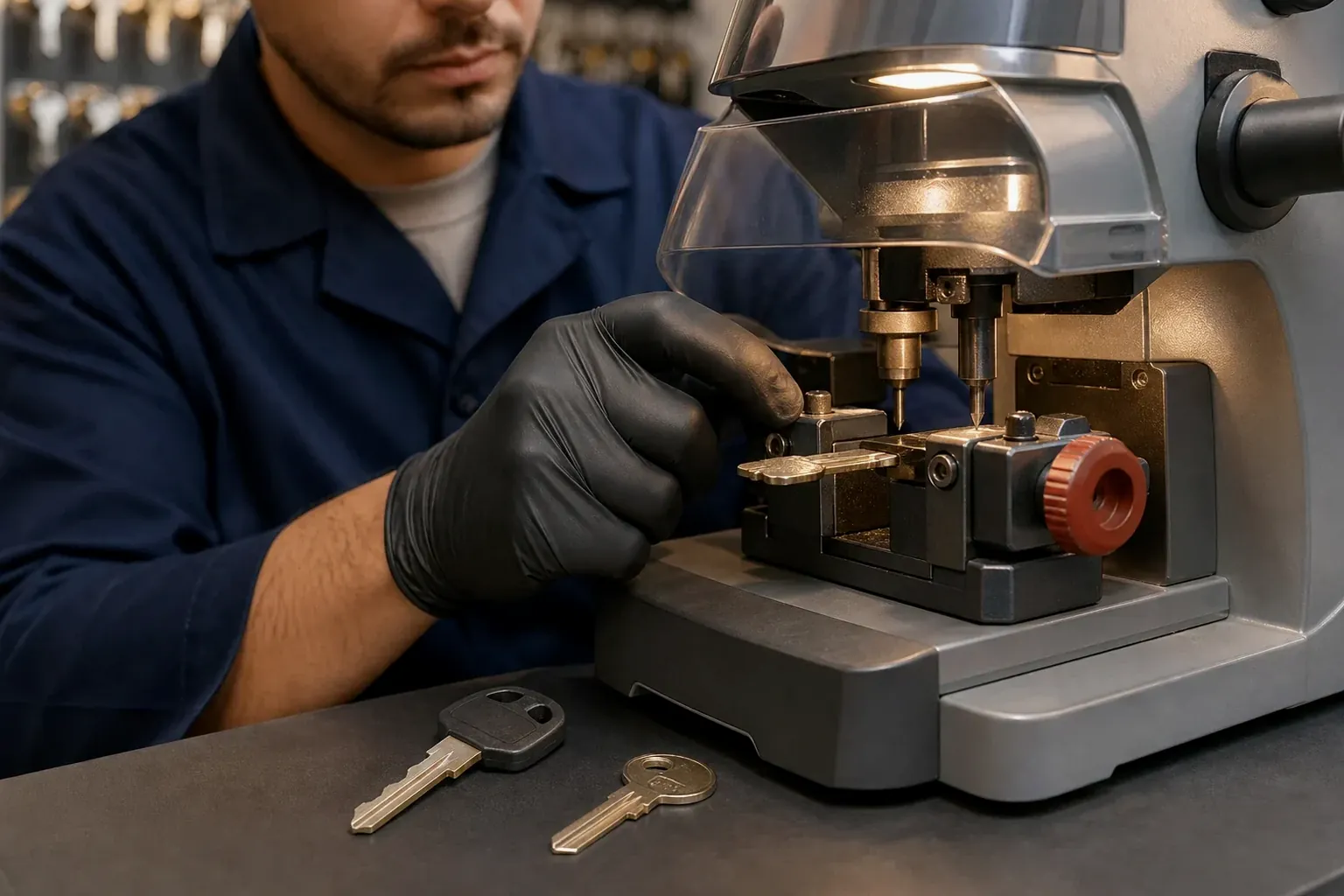 Chaveiro copiando uma chave em Catanduva.